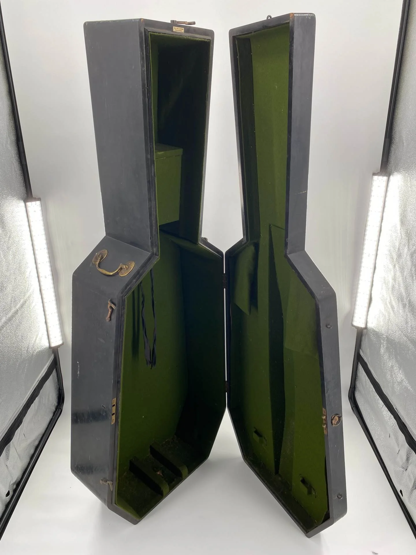 WE Hill Ebonized Wood Cello Case